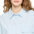 thumbnail image 4 of No Boundaries Women's Crop Button-Up Shirt, 4 of 6