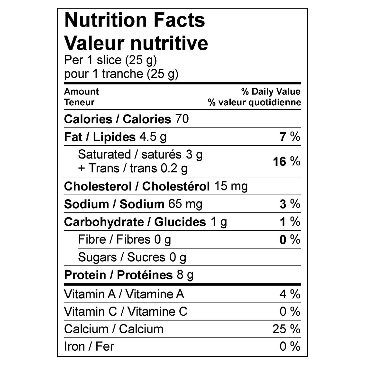 Kingsey Light Cogruet® Natural Sliced Cheese