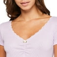 thumbnail image 4 of No Boundaries Women's Baby V-Neckline Tee, 4 of 6