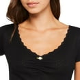 thumbnail image 4 of No Boundaries Women's Baby V-Neckline Tee, 4 of 6