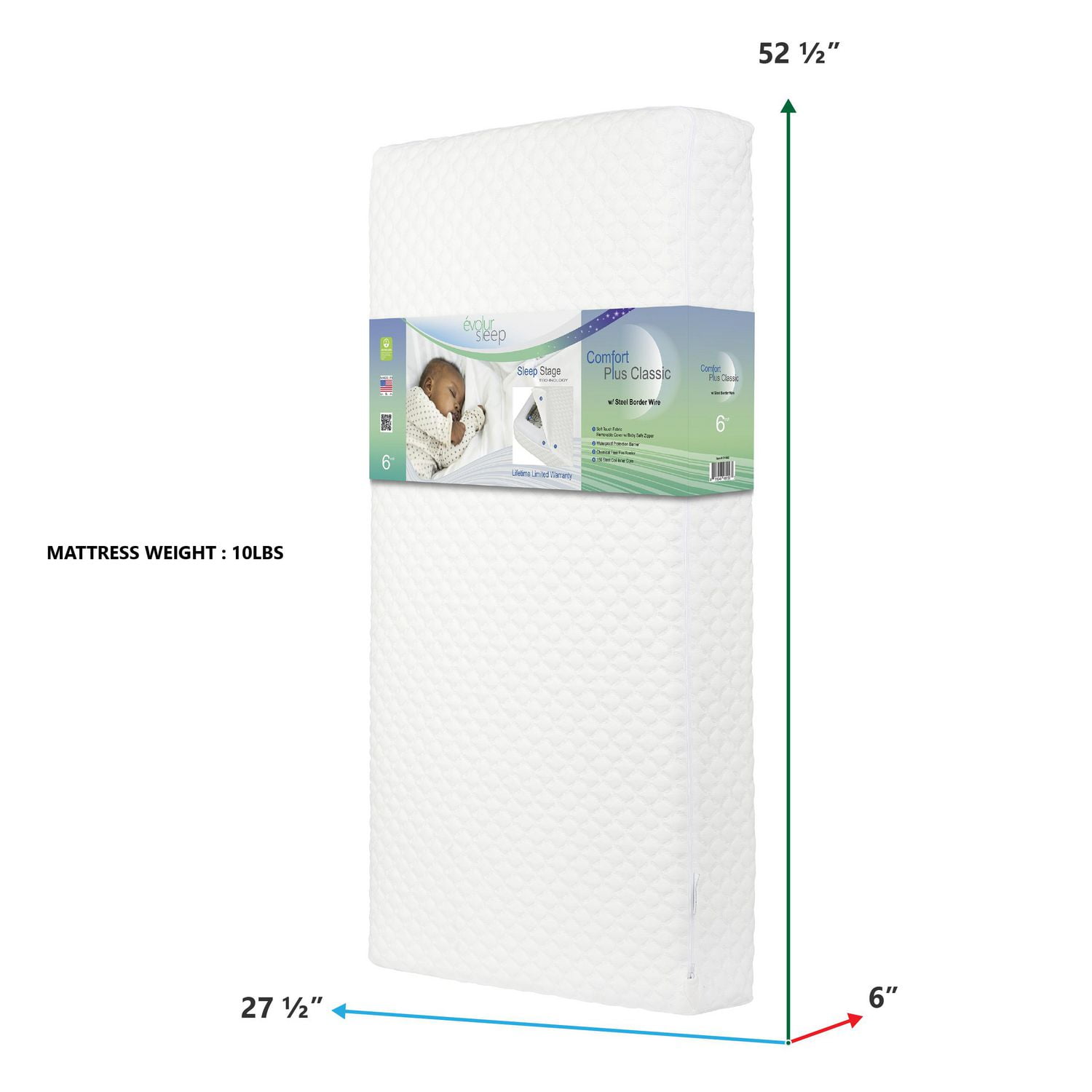 Crib plus clearance mattress