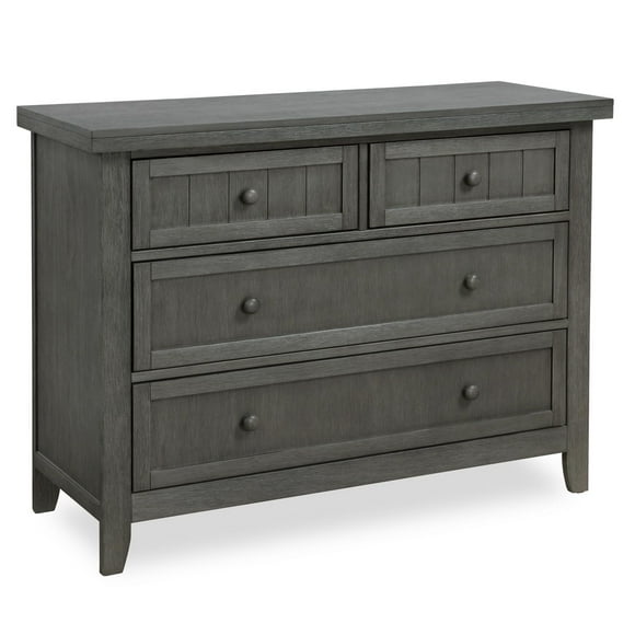 Dream On Me Maple Double Dresser I Kids Bedroom Dresser I Four Drawers Dresser I Farmhouse Modern, Model #598-WWHITE, 598-WGREY, 598-W, 598-OAKGY