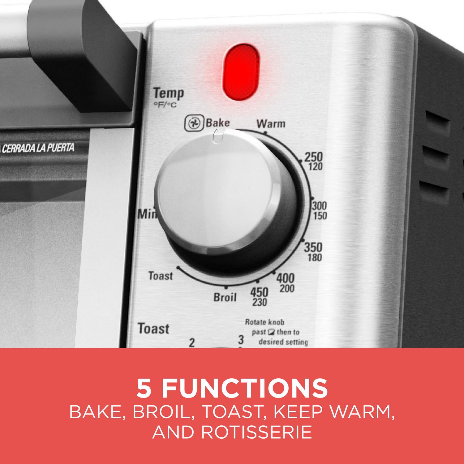 Countertop convection clearance oven with rotisserie