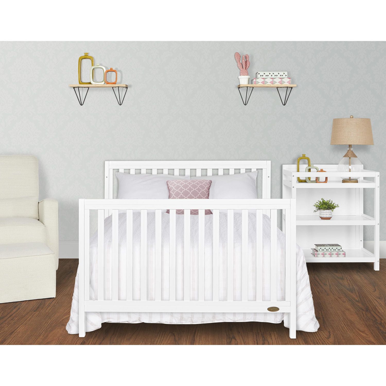 Dream On Me Milo 5 In 1 Convertible Crib and Changing Table with Free Changing Pad Walmart