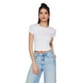 thumbnail image 1 of No Boundaries Women's Short Sleeve Baby Tee, 1 of 6