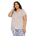 thumbnail image 1 of George Women's Plus V-Neckline Sleep Tee, 1 of 6