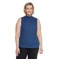 thumbnail image 1 of Iyla Women's Plus Mock Neckline Rib Top, 1 of 6