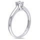 Bague de fiançailles Miadora en diamant 0.25 ct T.W. de coupe princesse en or blanc 14k, certifiée IGL – image 3 sur 4