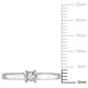 Bague de fiançailles Miadora en diamant 0.25 ct T.W. de coupe princesse en or blanc 14k, certifiée IGL – image 2 sur 4