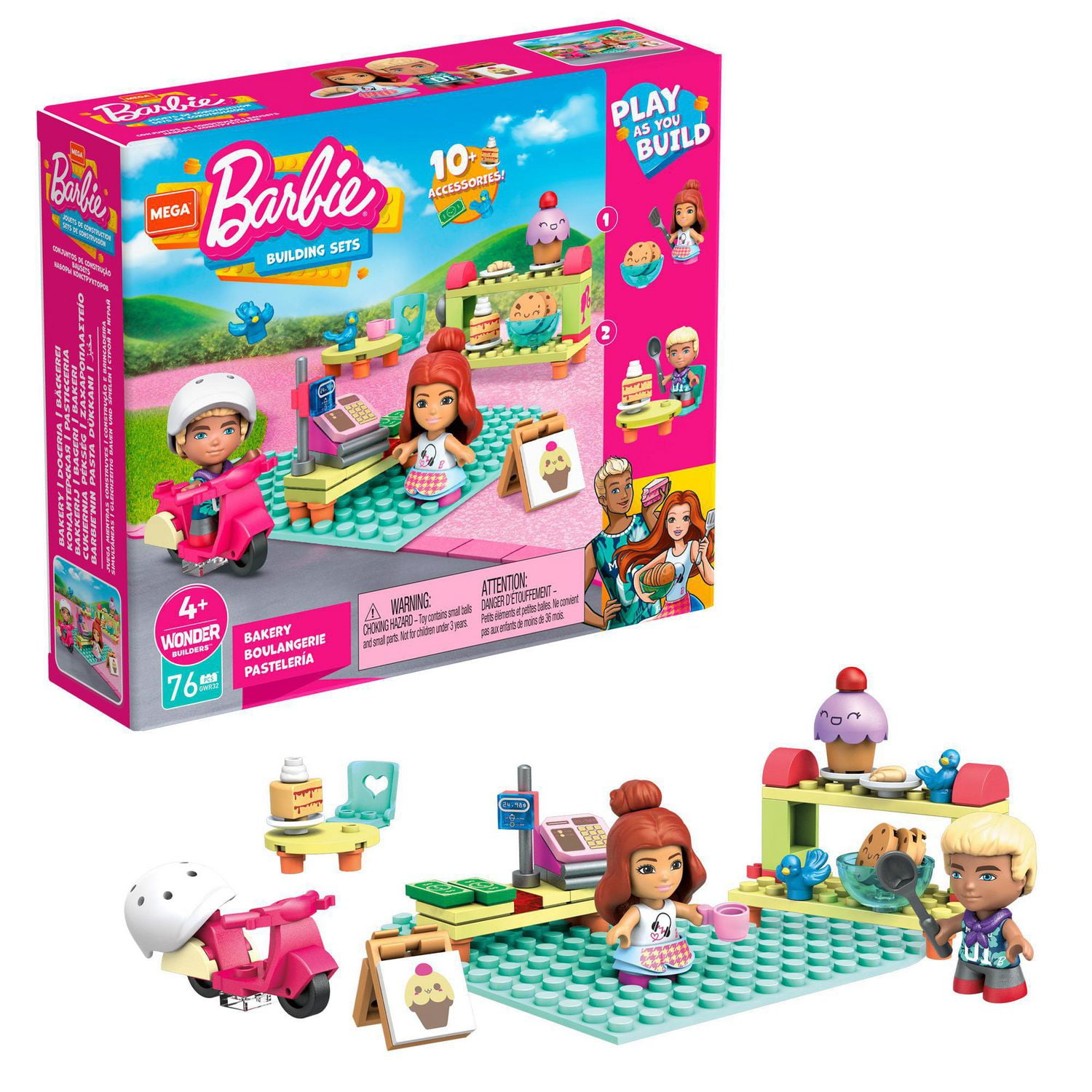 Mega Construx Barbie Bakery Toy Building Set (76 Pieces) | Walmart Canada