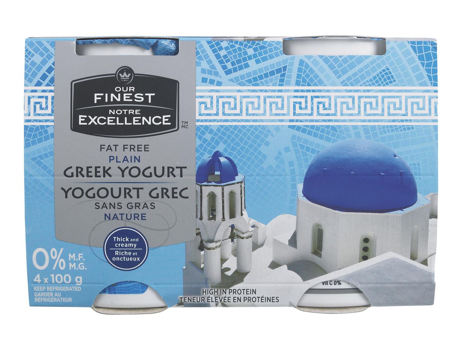 Our Finest Fat Free Plain Greek Yogurt Walmart Canada