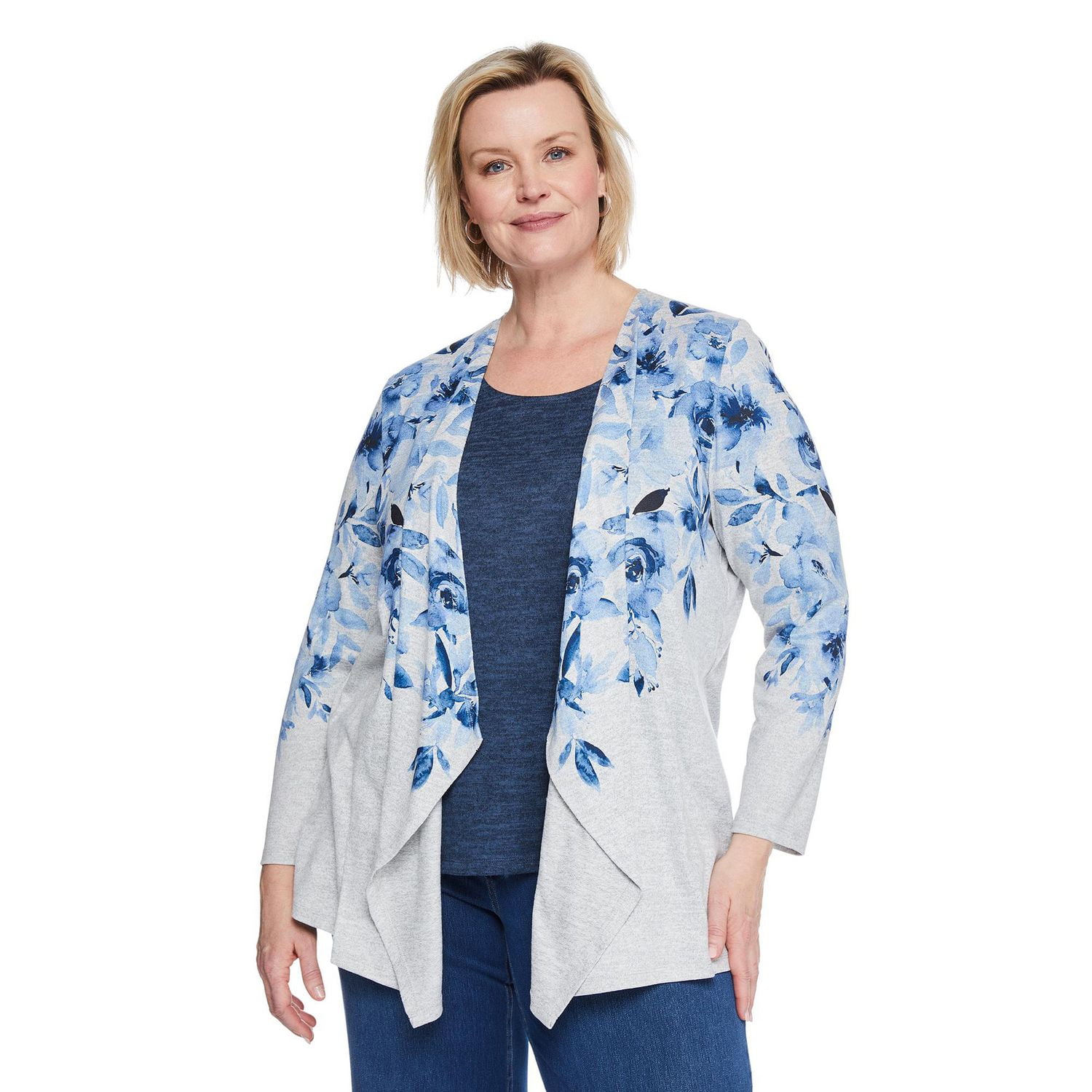 Iyla Women's Plus Fooler Cardigan, Sizes 1X-4X