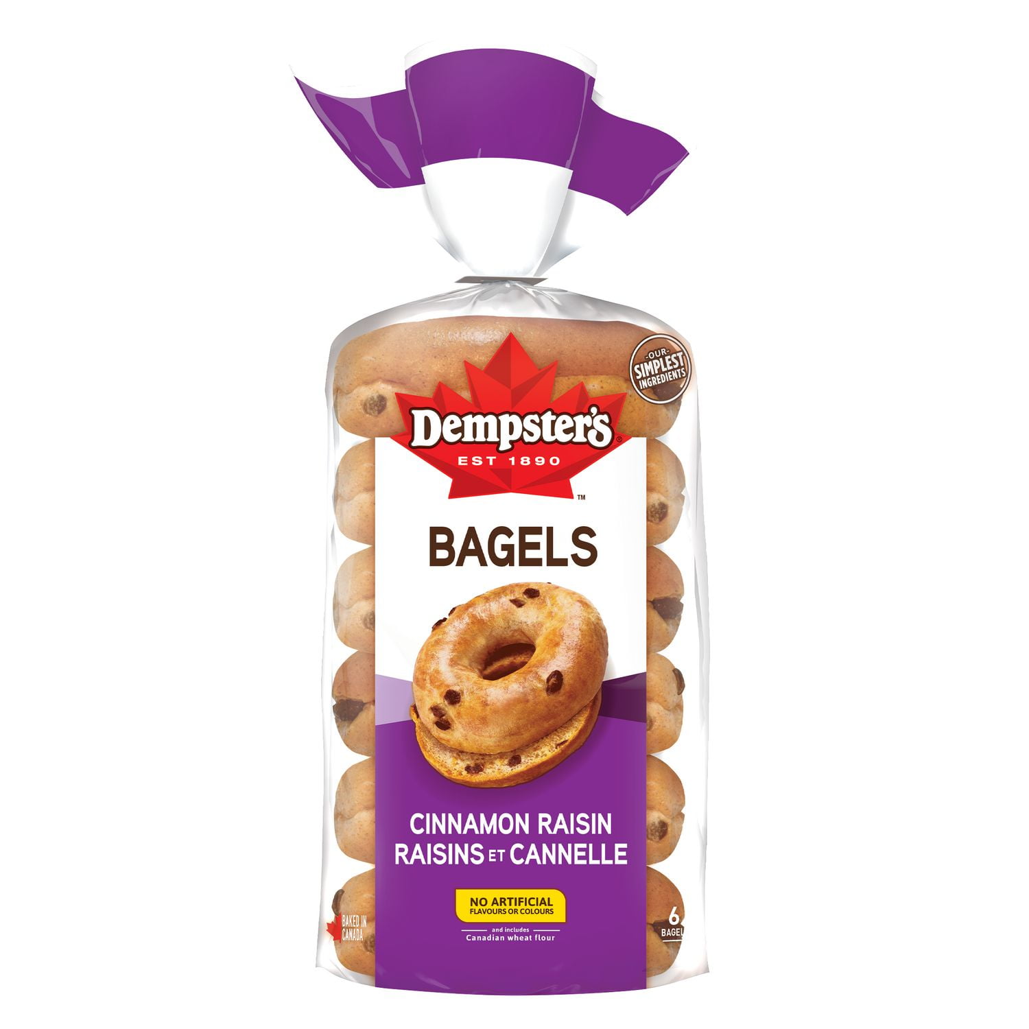 Bagels raisins et cannelle de Dempster’s® Emb. de 6; 450 g