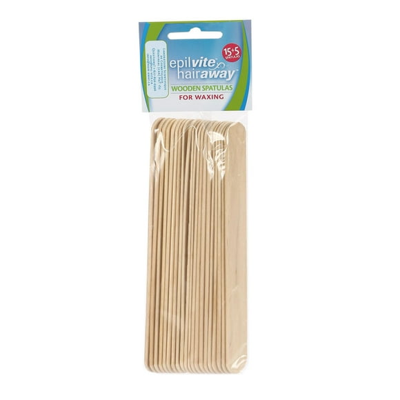 Epil-Vite / Hair-Away Wooden Spatulas For Waxing - 20 u, Wooden spatula 20 Count.