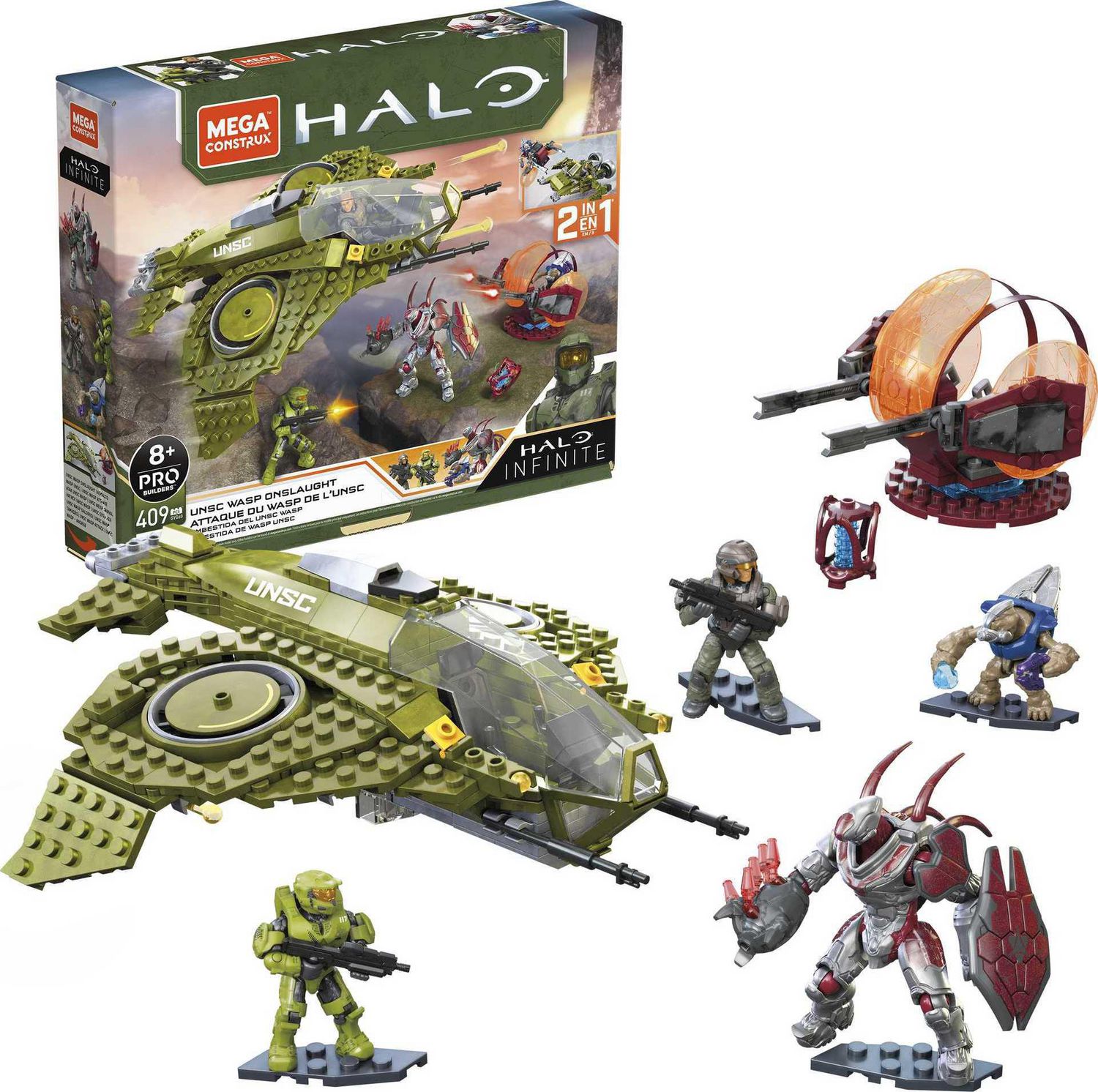 Mega Construx Halo UNSC Wasp Onslaught Vehicle Halo Infinite