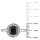 Bague de fiançailles Miadora "halo" en diamant noir et blanc 1.50 ct T.W. en or blanc 14k – image 2 sur 4