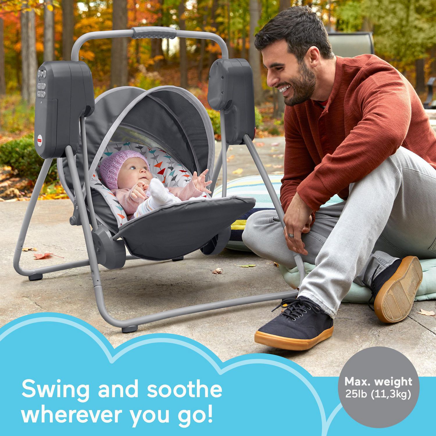 Fisher price canopy clearance swing