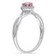 Bague de fiançailles Miadora "halo" en diamant rose et blanc 0.38 ct T.W. en or blanc 14k – image 3 sur 4
