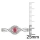 Bague de fiançailles Miadora "halo" en diamant rose et blanc 0.38 ct T.W. en or blanc 14k – image 2 sur 4