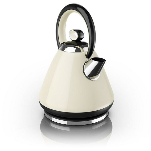 Bouilloire électrique en céramique (mini bouilloire électrique rétro,  petite bouilloire domestique, blanc A) (F)