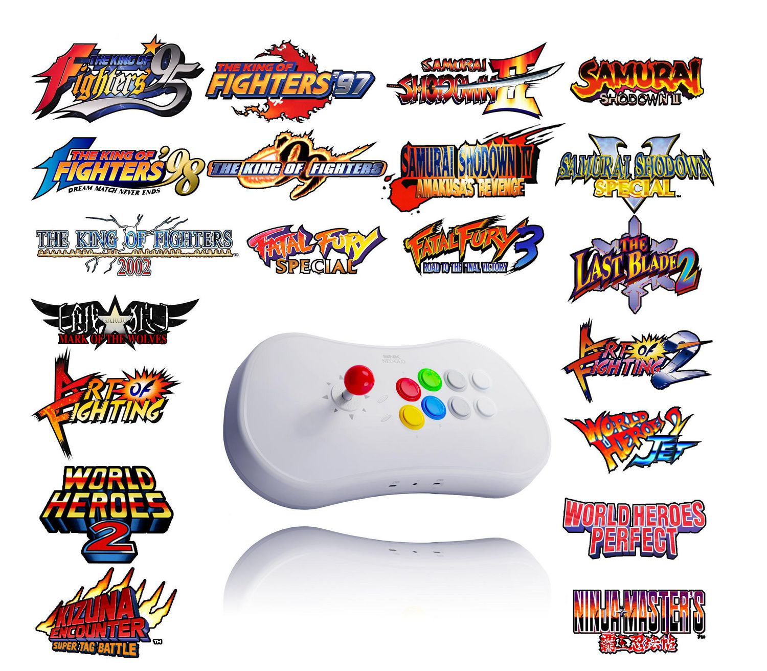 NEOGEO Arcade Stick Pro pre-loaded with 20 SNK Classic Fighting