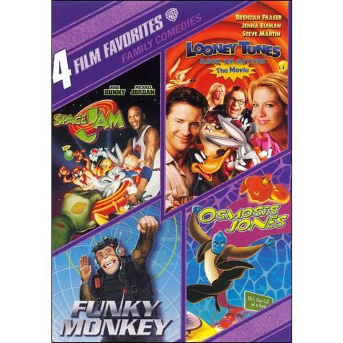 4 Film Favorites: Family Comedies: Space Jam / Looney Tunes Back In Action / Funky Monkey / Osmosis Jones