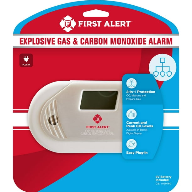 First Alert 1039758 Plugin Explosive Gas/CO Combo Alarm Walmart.ca