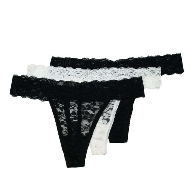 3-Pack Lace Thongs