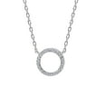 thumbnail image 2 of Luxury Designs Sterling Silver Cubic Zirconia Circle Pendant, 2 of 2