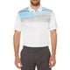 Chemise polo de golf performance Ben Hogan pour hommes à manches courtes et à rayures linéaires texturées – image 1 sur 2