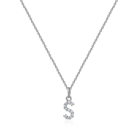 Luxury Designs Sterling Silver Cubic Zirconia S Necklace