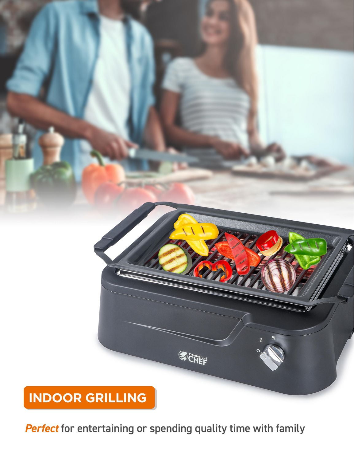 COMMERCIAL CHEF Indoor Smokeless Infrared Grill Walmart