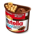 thumbnail image 2 of NUTELLA & GO! Hazelnut And Cocoa Spread with Breadsticks, Snack Packs, Perfect Snacks for Kids, 2 of 8
