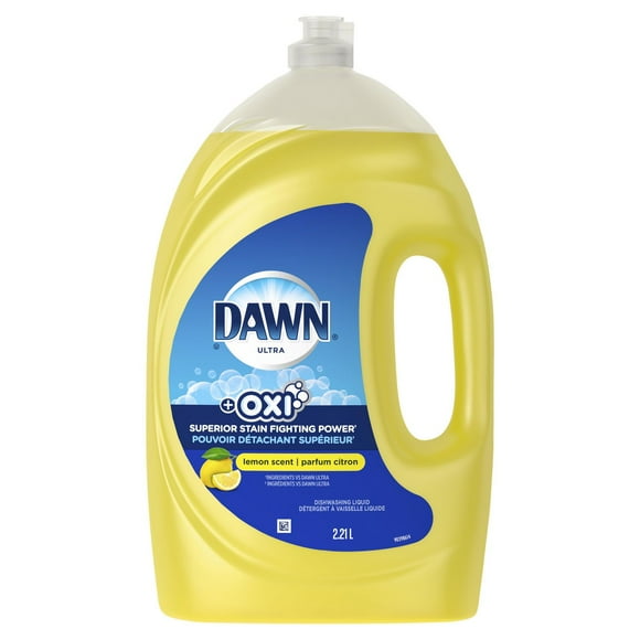 Dawn Ultra Oxi Dish Soap, Dishwashing Liquid, Lemon Scent, 2.21 L