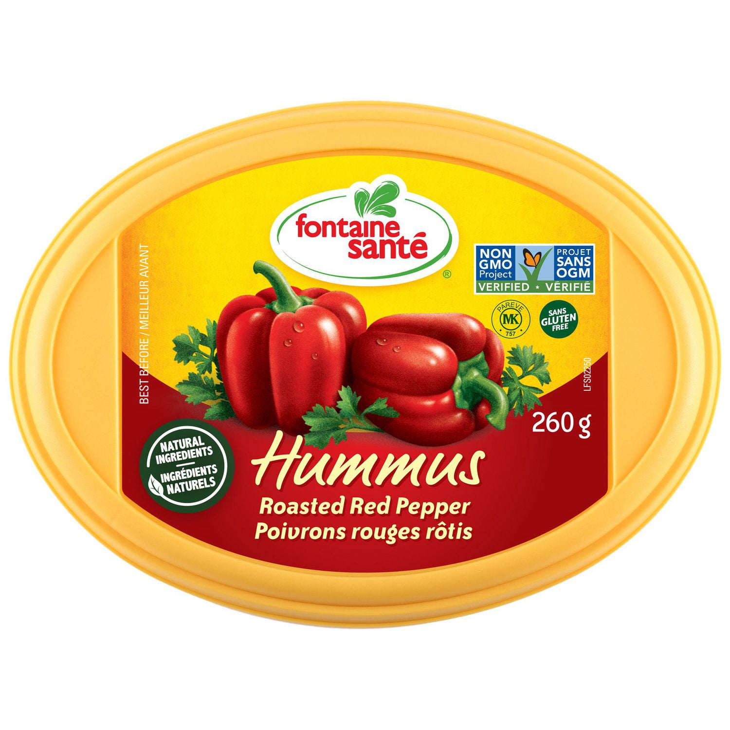 Fontaine Santé Hummus Roasted Red Pepper, 260 g
