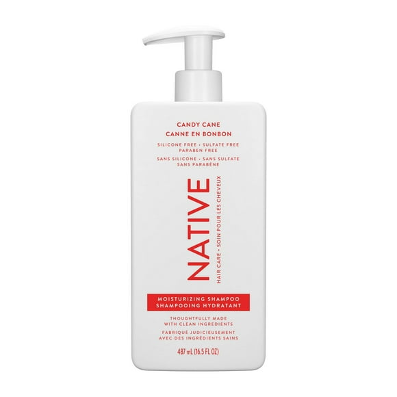 Native Limited Edition Moisturizing Shampoo, Candy Cane, Sulfate Free, Paraben Free, 487 ml, 487ML