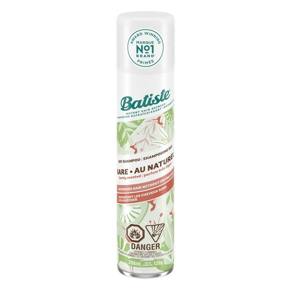 Batiste Dry Shampoo Spray, Bare Scent, Refresh Hair and Absorb Oil Between Washes, Waterless Shampoo for Added Hair Texture and Body, 200-mL, Batiste Instant Hair Refresh