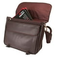 thumbnail image 1 of Stebco, Mahogany Leather Look Expandable Briefcase Messenger Bag, 258117MAH, 1 of 2