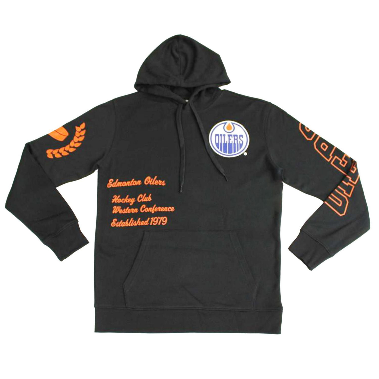 Sweat à capuche à manches longues du club de hockey des Oilers d'Edmonton de la LNH pour hommes