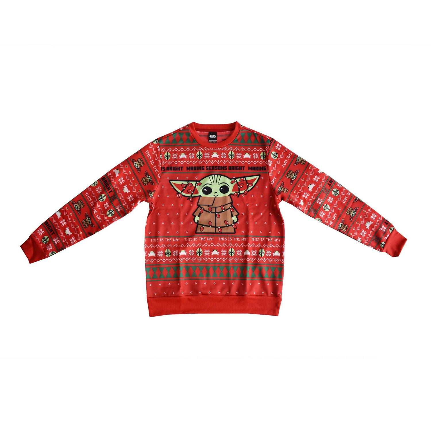 Sweat-shirt à manches longues Star Wars The Mandalorian The Child Lights pour hommes