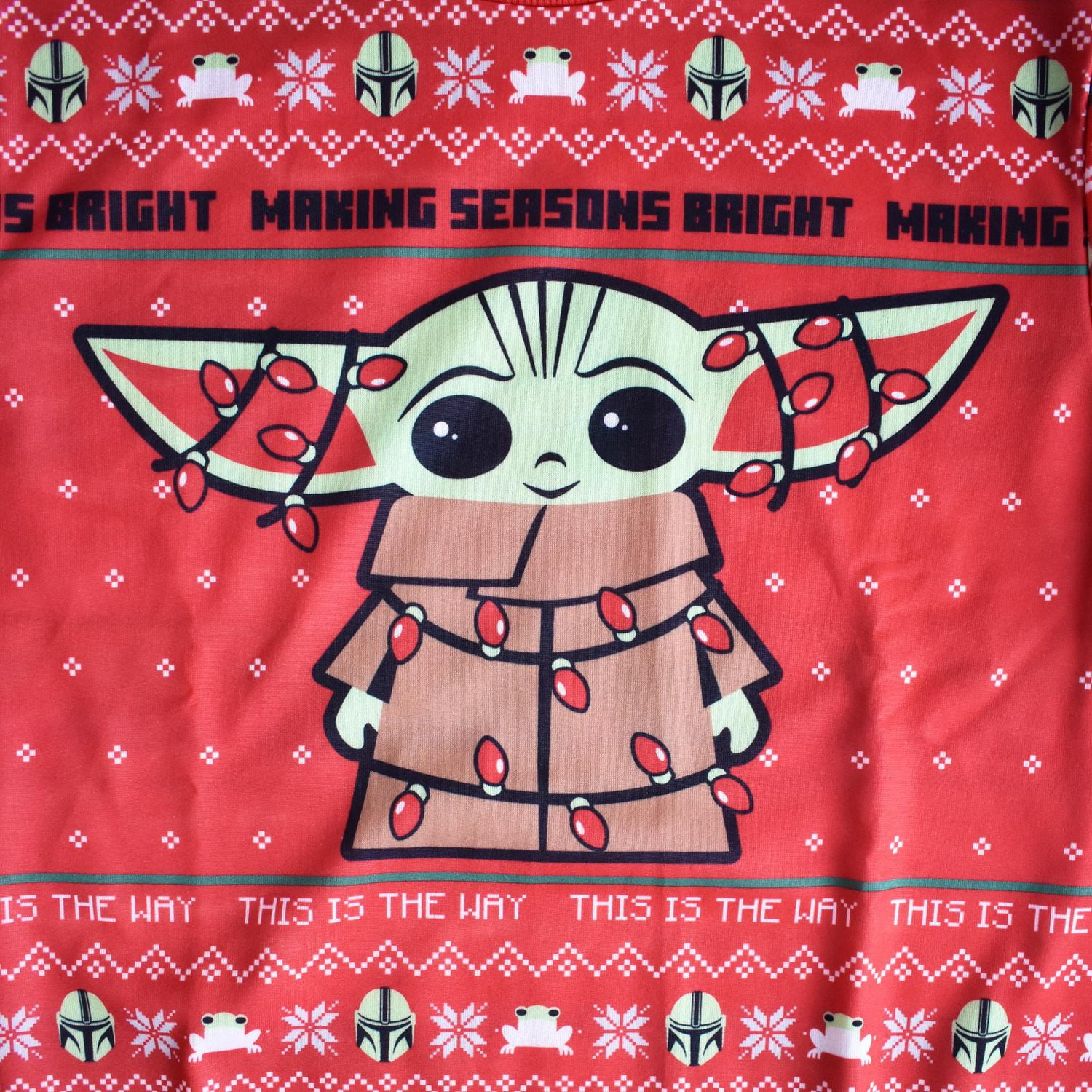 Sweat-shirt à manches longues Star Wars The Mandalorian The Child Lights pour hommes