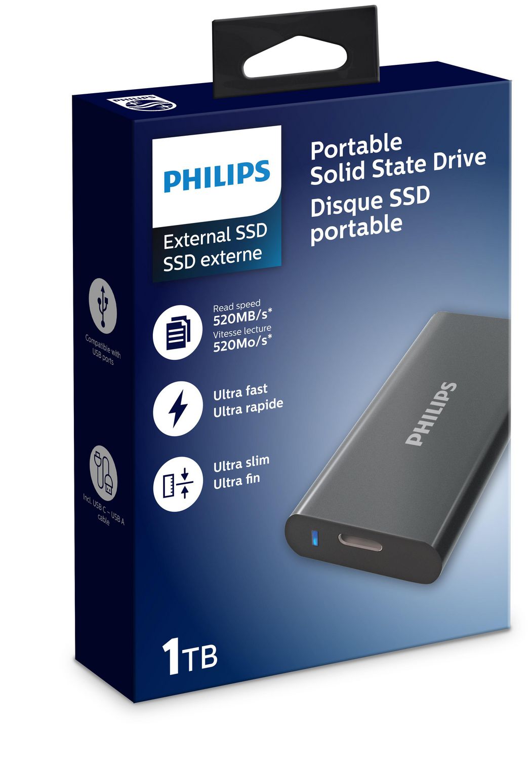 Philips 1TB External SSD Ultra Speed, Philips 1TB External