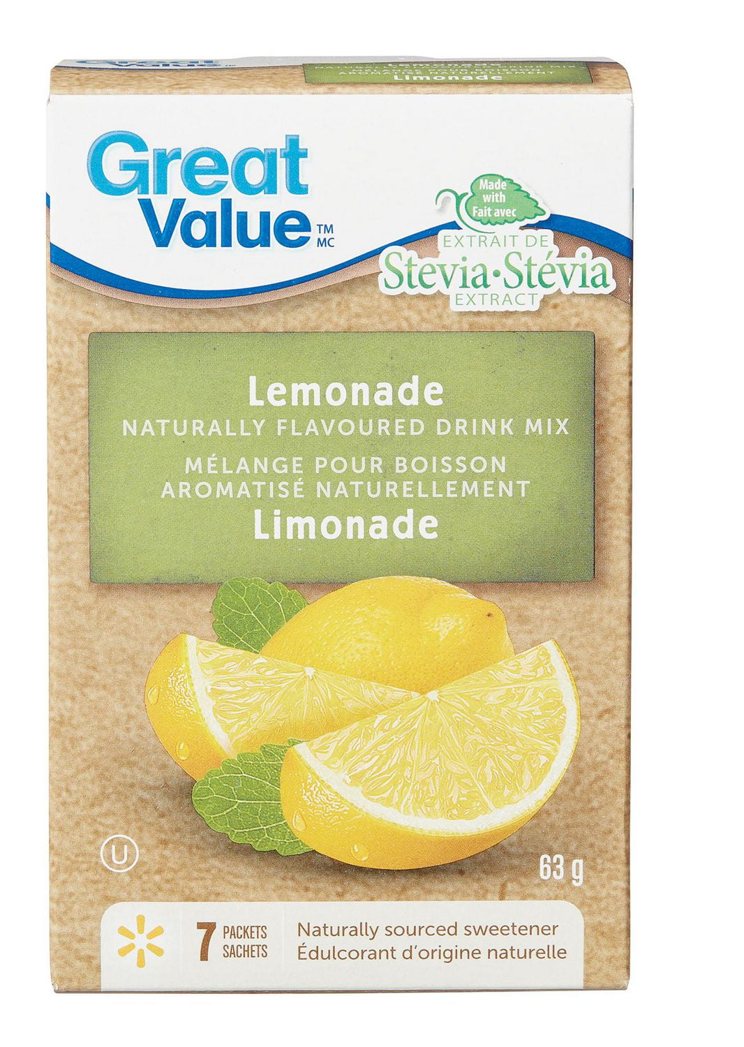 Great Value Lemonade Naturally Flavoured Drink Mix Walmart Canada
