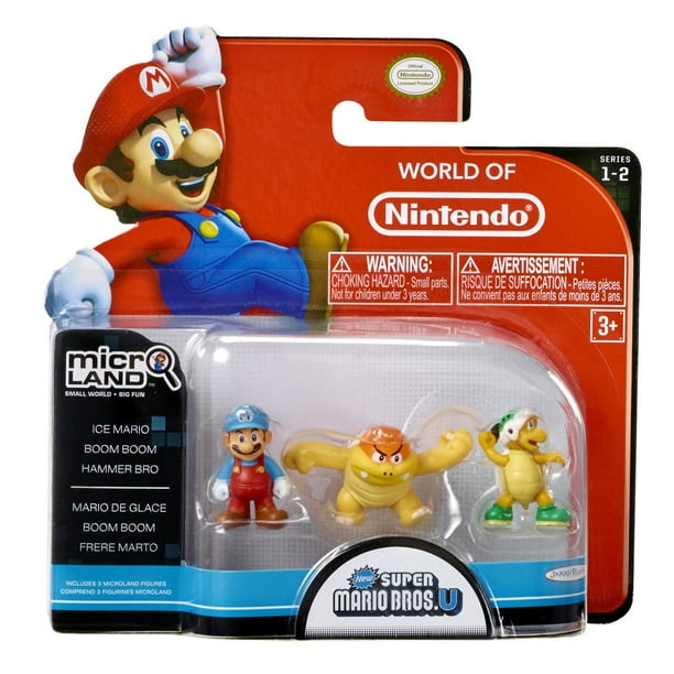 Nintendo Mario Bros. U Micro - Paquet de 3 figurines - Mario de glace/Boom Boom/Frères Hammer