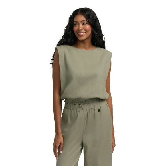 Top smocké en mélange de lin Mexx pour femmes