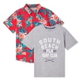thumbnail image 1 of George Boys' Woven Shirt and Tee 2-Pack, 1 of 2