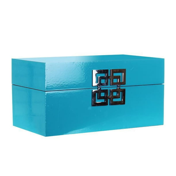 Boîte de rangement bleue HomeTrends