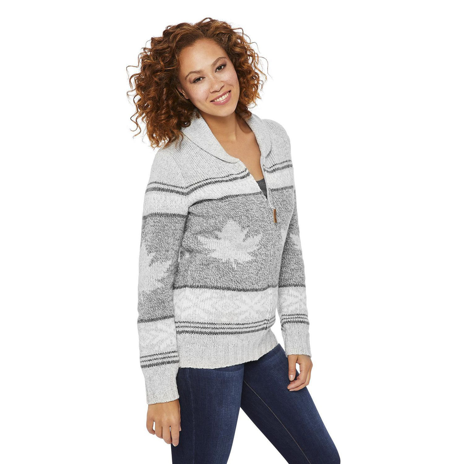 Canadiana Women's Shawl Collar Sweater 