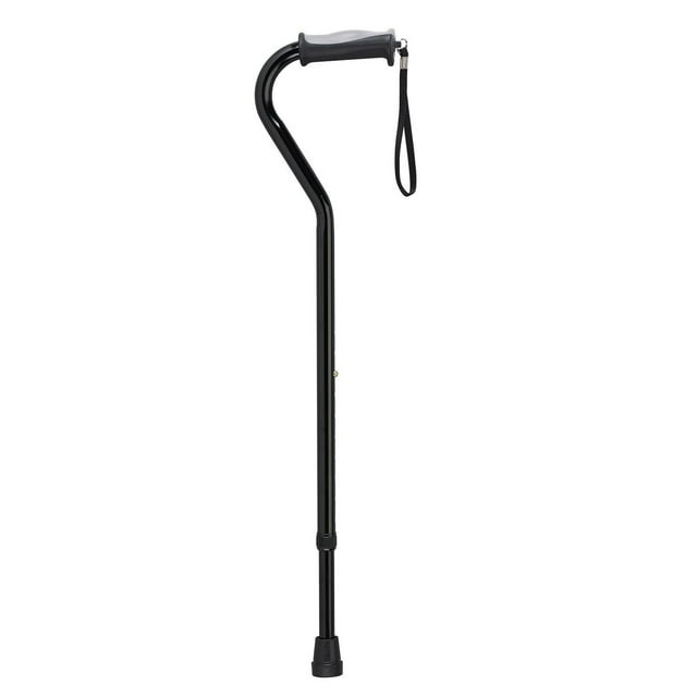 Drive Medical Adjustable Height Offset Handle Cane with Gel Hand Grip