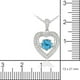 Collier dansant Pure à topaze bleue d'1 carat PBT en forme de coeur entourée de corindons blancs montée dans de l’argent sterling 925 - 5,25 mm – image 2 sur 3